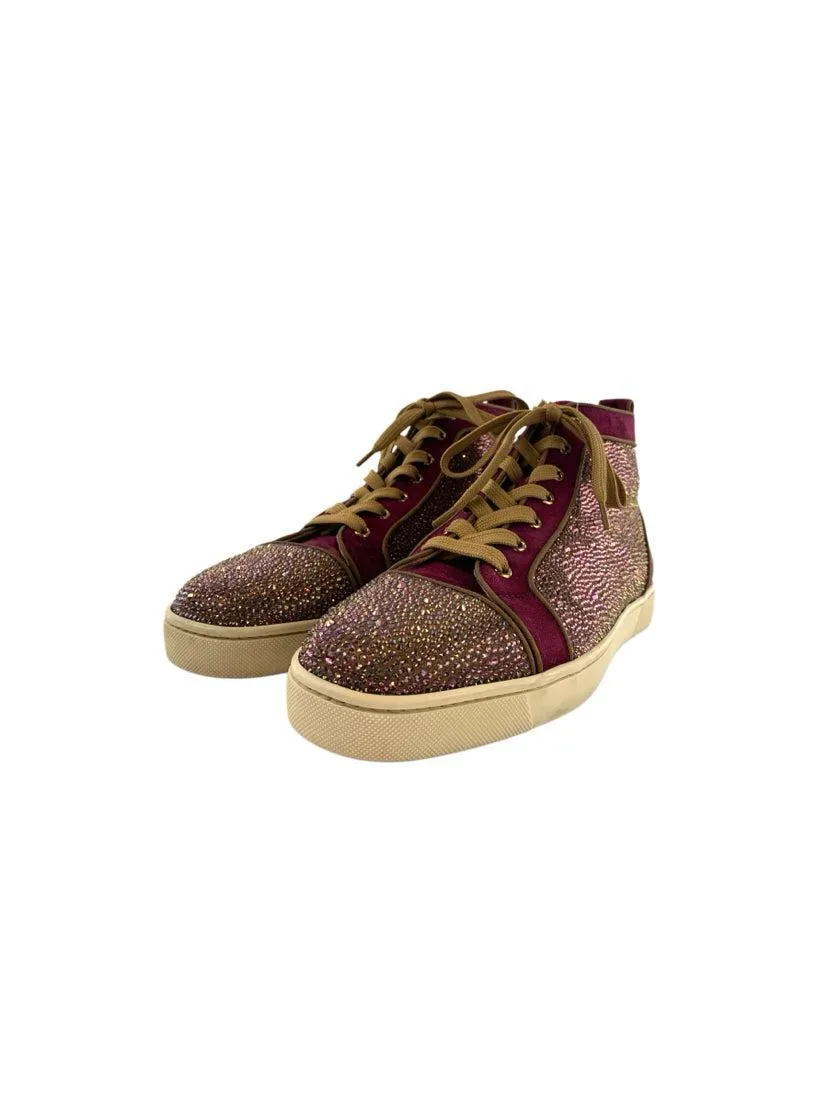 Mens Shoe Size 43 Christian Louboutin Men's Louis Strass High Top Sneakers