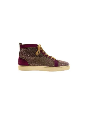 Mens Shoe Size 43 Christian Louboutin Men's Louis Strass High Top Sneakers