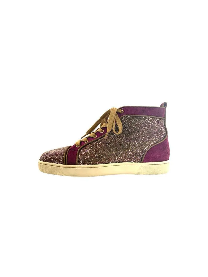 Mens Shoe Size 43 Christian Louboutin Men's Louis Strass High Top Sneakers