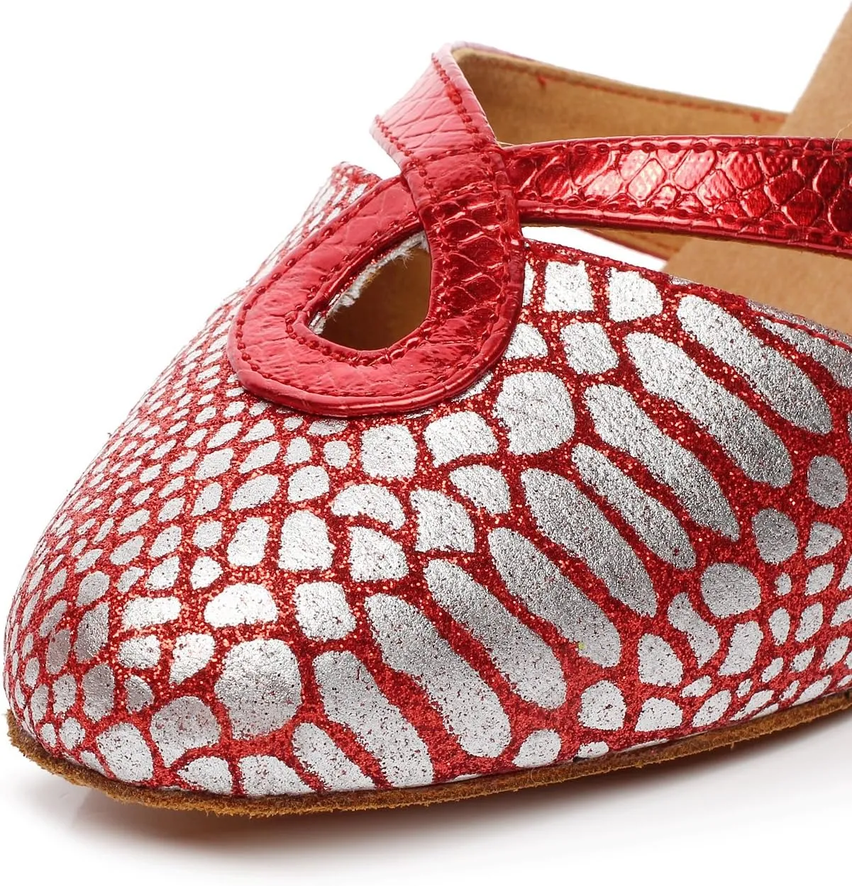 Minishion TQJ7056 Women's Kitten Heel Synthetic Tango Latin Ballroom Dance Pumps Shoes