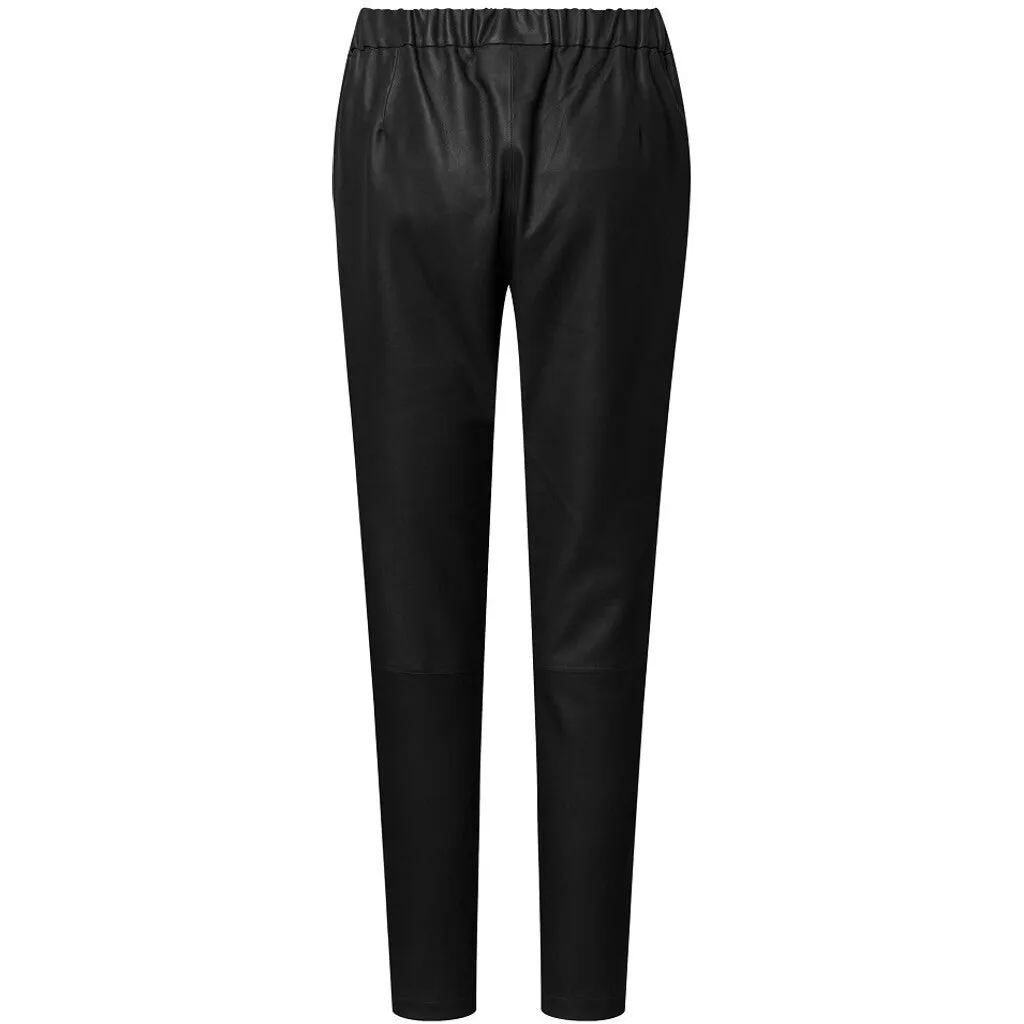 Moderne Carrie RW skindbuks med loose fitting / 50022 - Black (Nero)