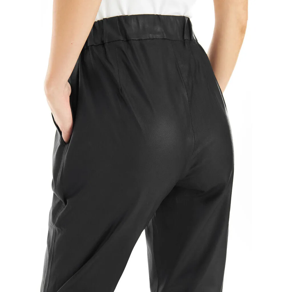 Moderne Carrie RW skindbuks med loose fitting / 50022 - Black (Nero)