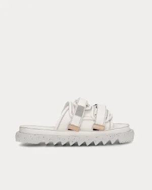 Moto Leather Optical White Sandals