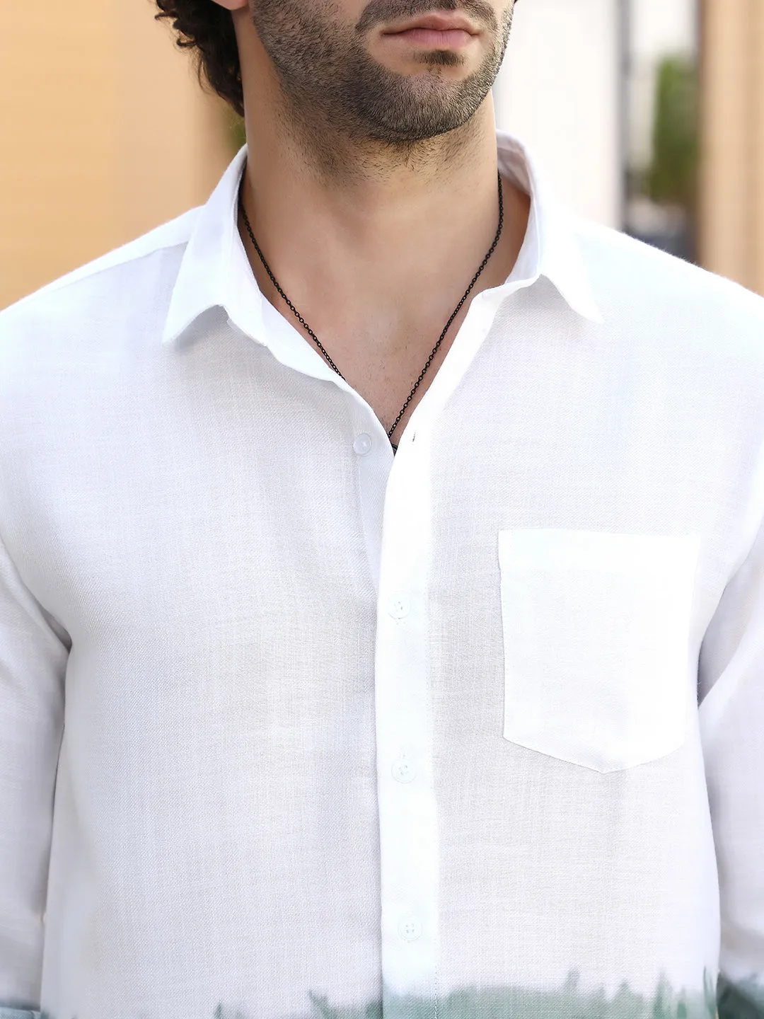Ombre-Plunge Regular Shirt
