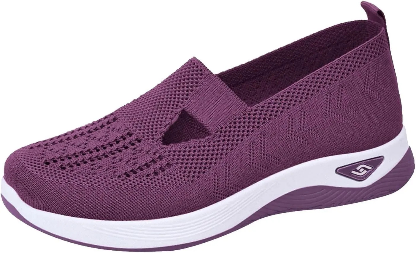 Orthopedic Shoes for Women Walking Shoes 2024 New Wove Breathable Soft Orthopedic Diabetic Comfortable Slip-On Sneakers