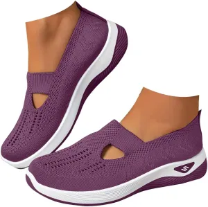 Orthopedic Shoes for Women Walking Shoes 2024 New Wove Breathable Soft Orthopedic Diabetic Comfortable Slip-On Sneakers
