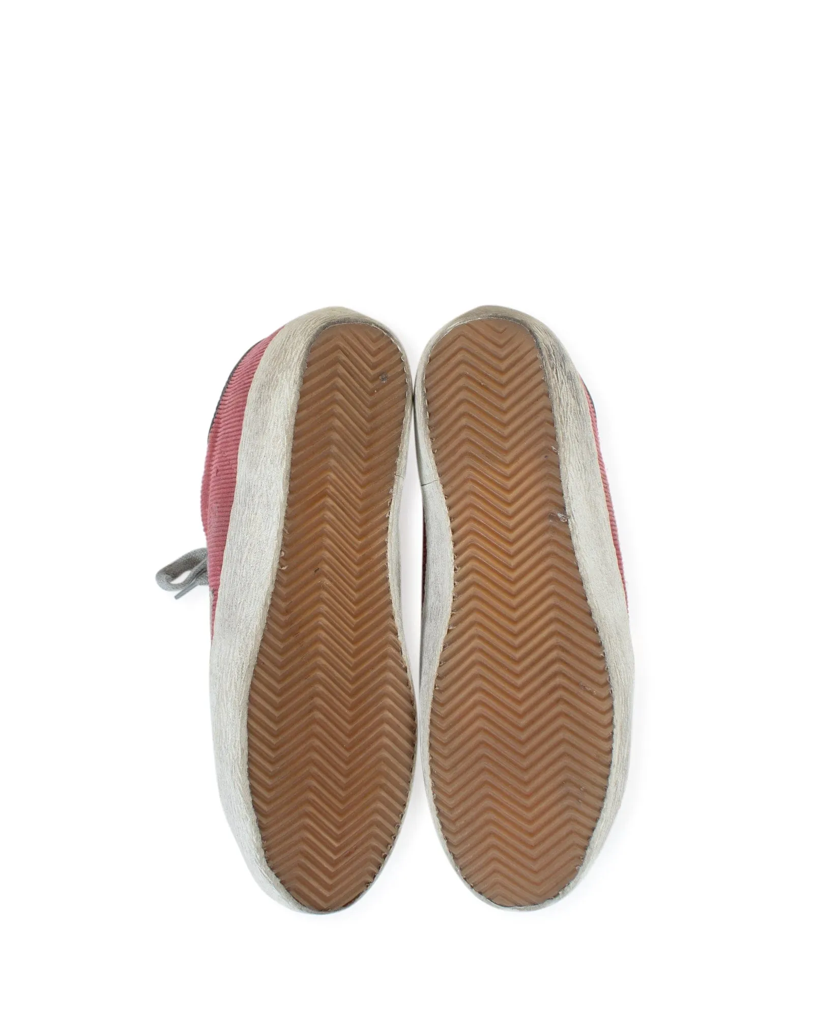 Red Corduroy "Superstar" Sneakers
