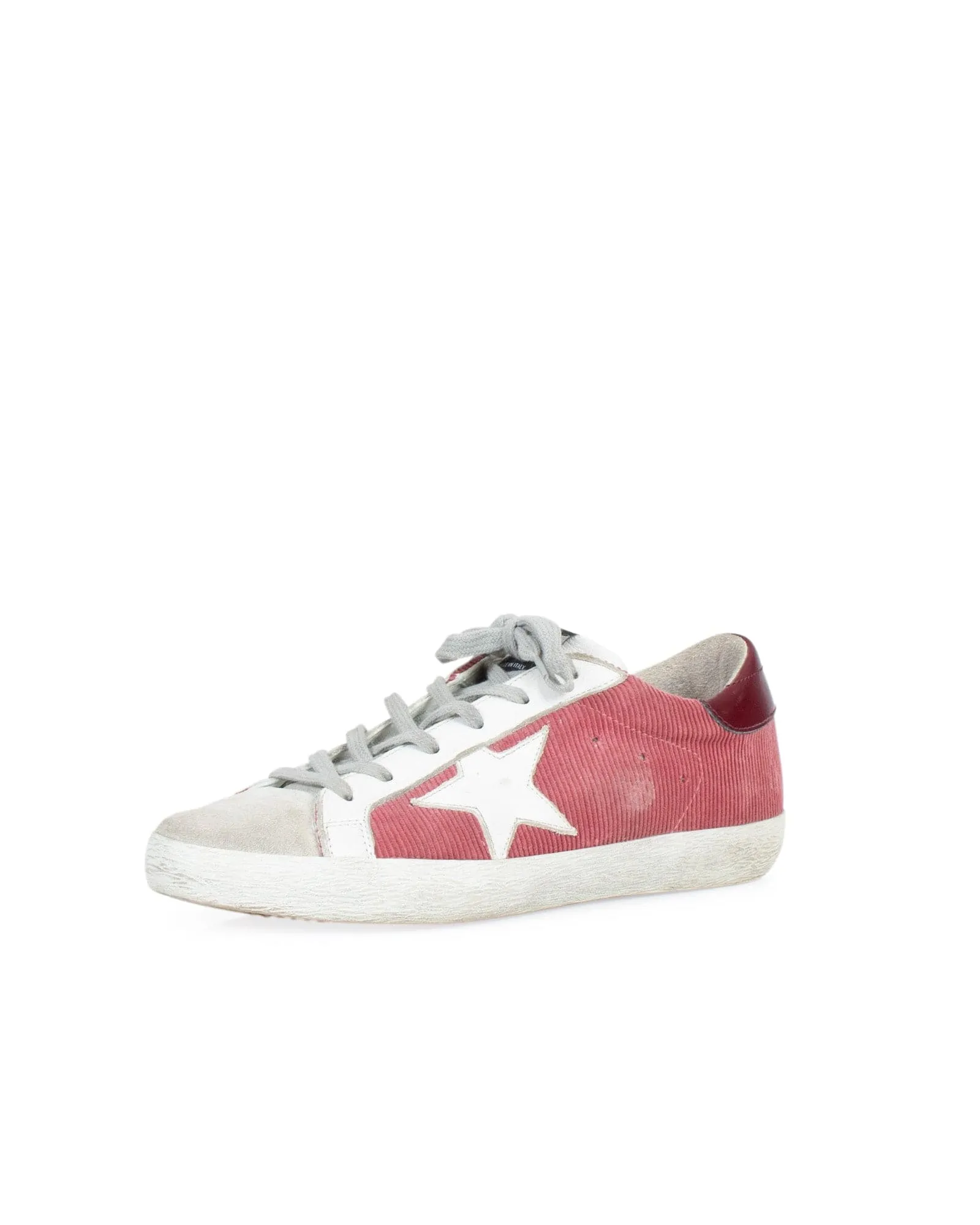Red Corduroy "Superstar" Sneakers