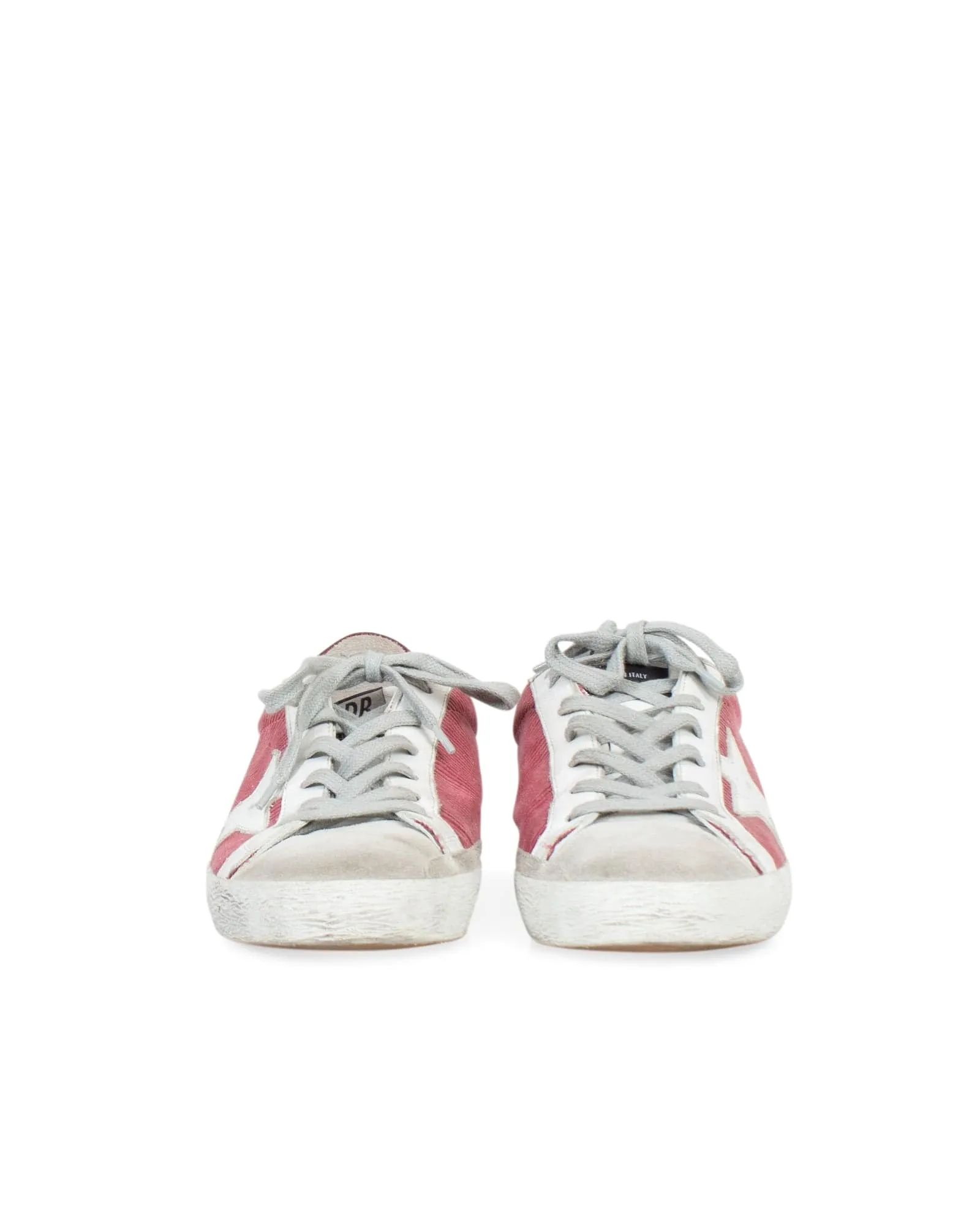 Red Corduroy "Superstar" Sneakers