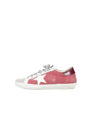 Red Corduroy "Superstar" Sneakers