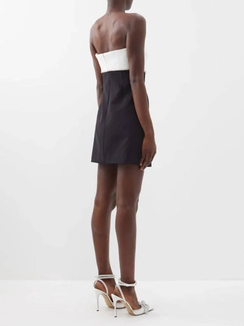 Self Portrait - Crepe Bow Mini Dress