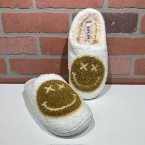 Slipper - Smiley Cross Eyes - Mocha