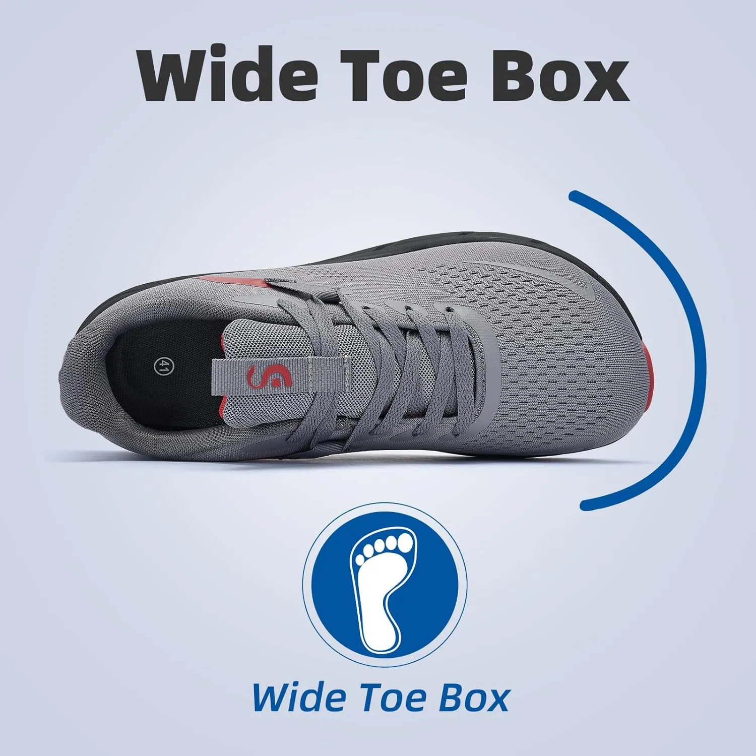 Slow Man Wide Toe Box Mens Walking Sneakers Wide Width Running Shoes Gym Workout Tennis Shoes for Wide Feet