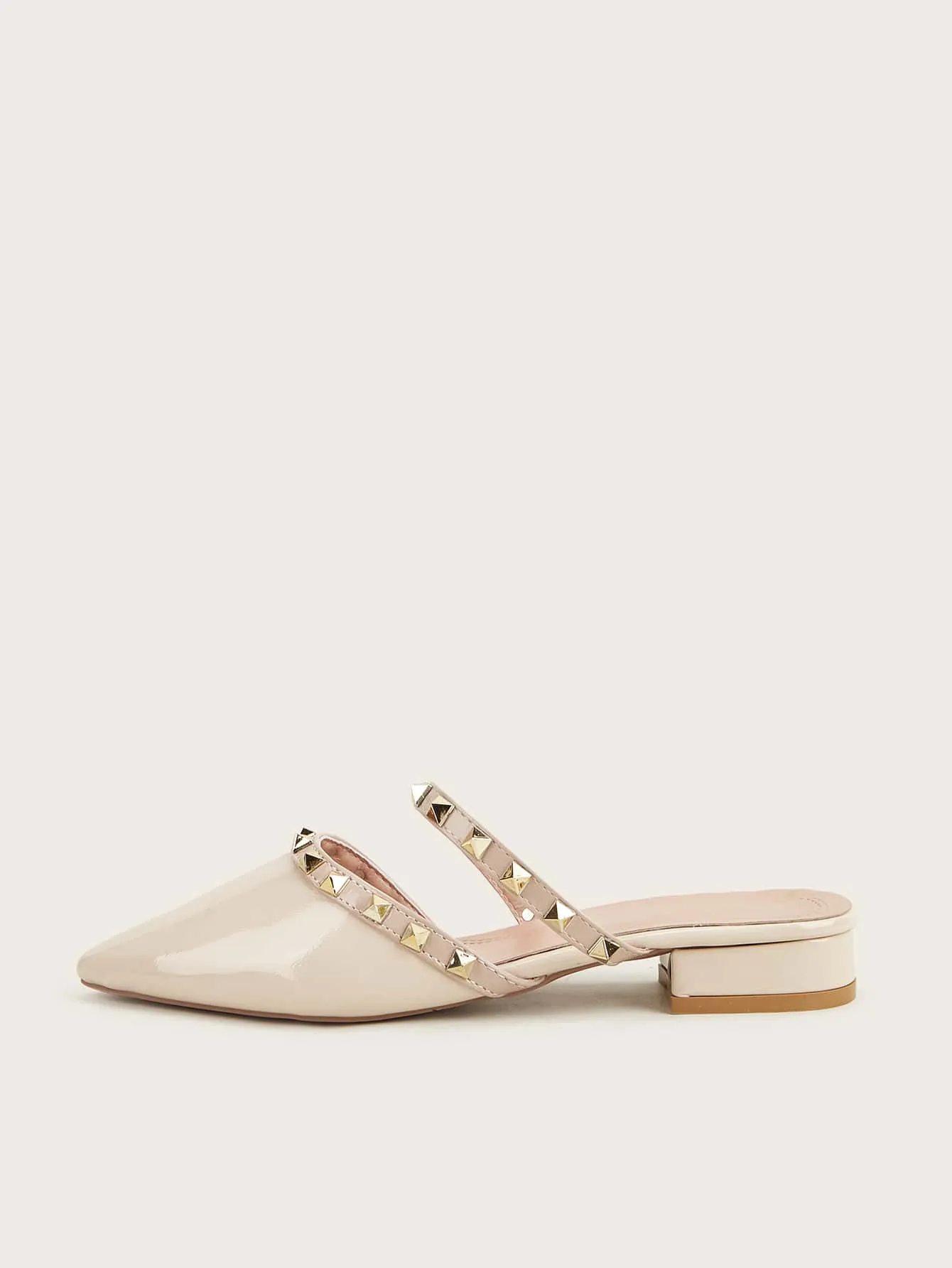 Studded Decor Flat Mules