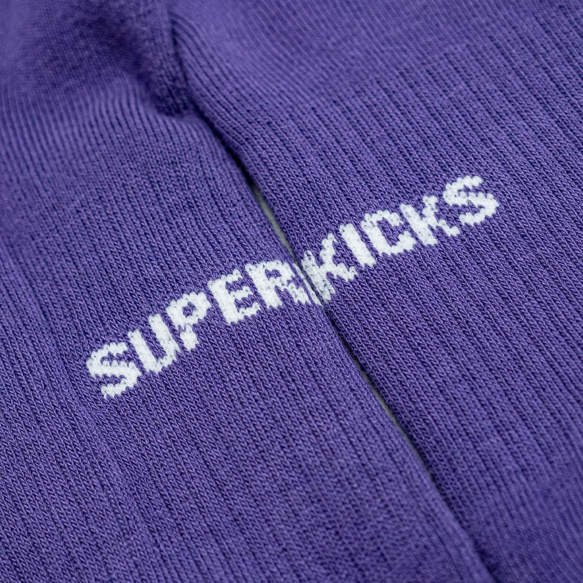 Superkicks | CREW SOCKS  { WHITE/PURPLE/BLUE