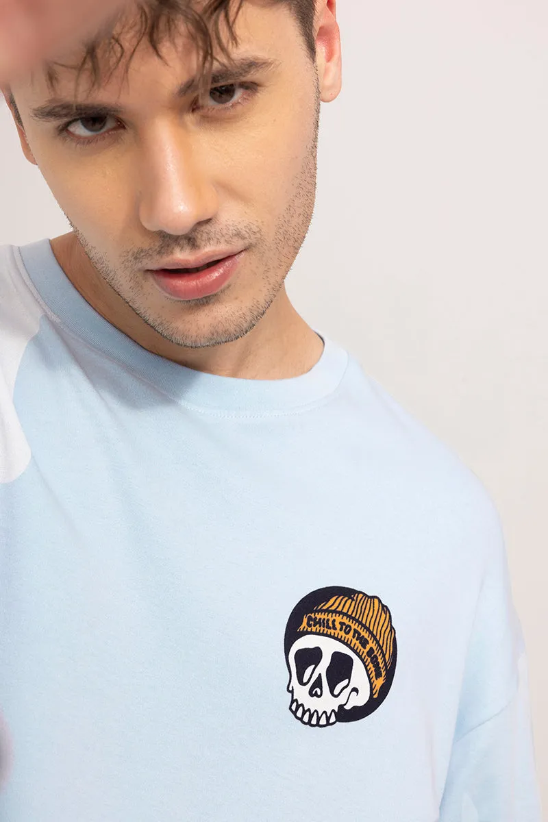 Think Less Sky Blue Oversized T-Shirt