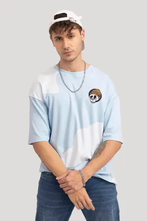 Think Less Sky Blue Oversized T-Shirt