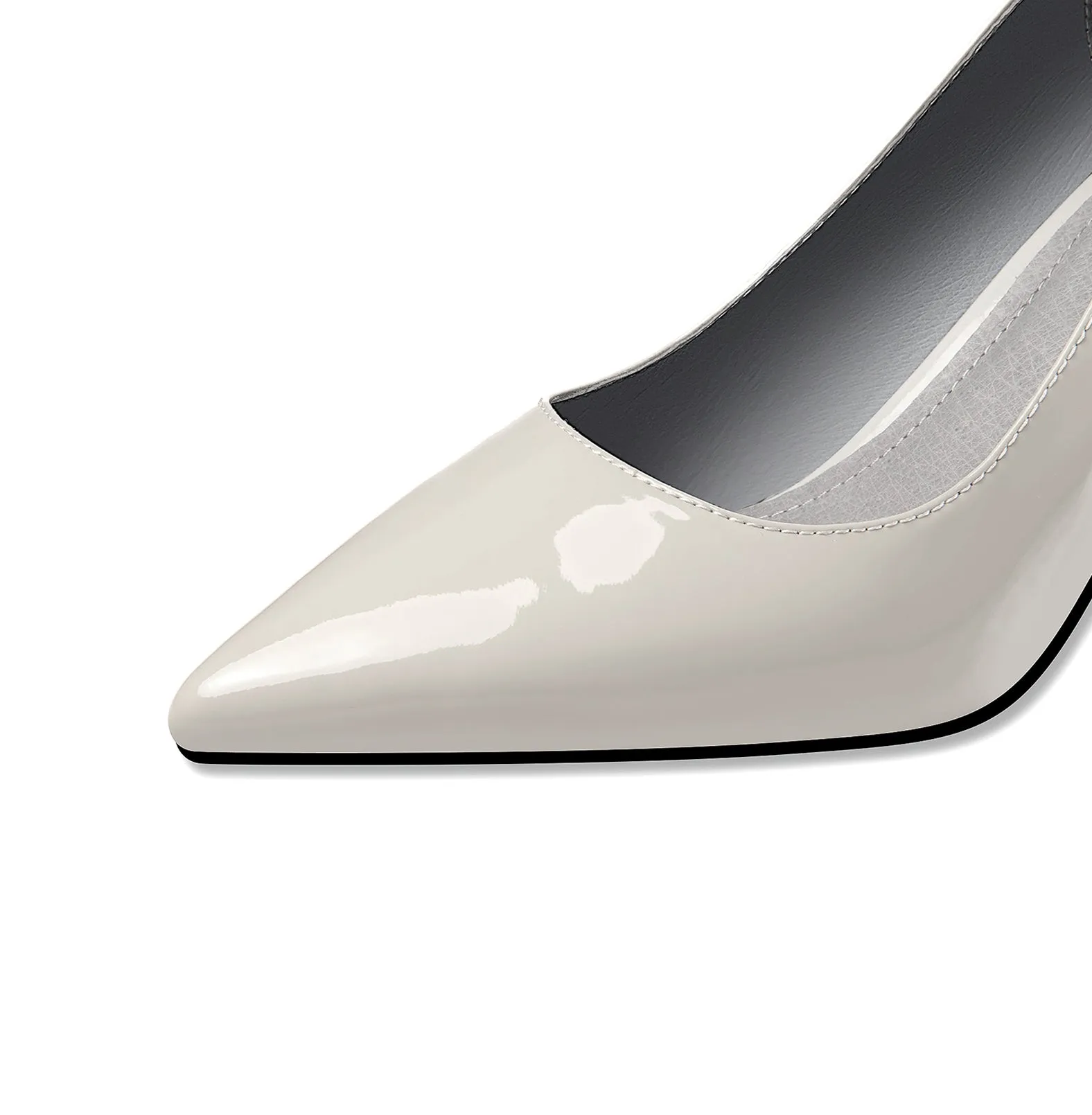 TinaCus Patent Leather Women's Handmade Pointed Toe Unique Glitter Rhinestone Emerald Crystal Design High Heel Slip On Pumps