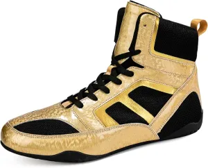 Usoway Men's Professional Boxing Shoes Non-Slip Wrestling Shoes Women's Lightweight Boxing Wrestling Training Shoes Adult Fitness Sports Shoes Fighting Weightlifting Multifunctional Shoes