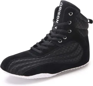 Usoway Men's Professional Boxing Shoes Non-Slip Wrestling Shoes Women's Lightweight Boxing Wrestling Training Shoes Adult Fitness Sports Shoes Fighting Weightlifting Multifunctional Shoes