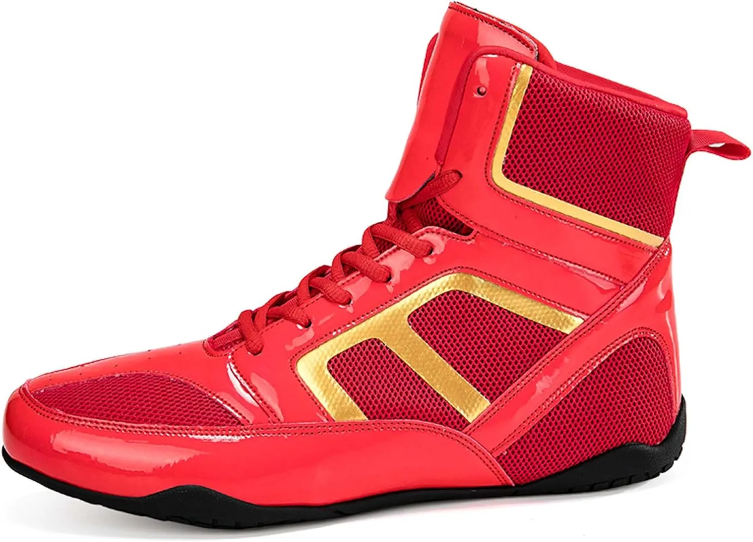 Usoway Men's Professional Boxing Shoes Non-Slip Wrestling Shoes Women's Lightweight Boxing Wrestling Training Shoes Adult Fitness Sports Shoes Fighting Weightlifting Multifunctional Shoes
