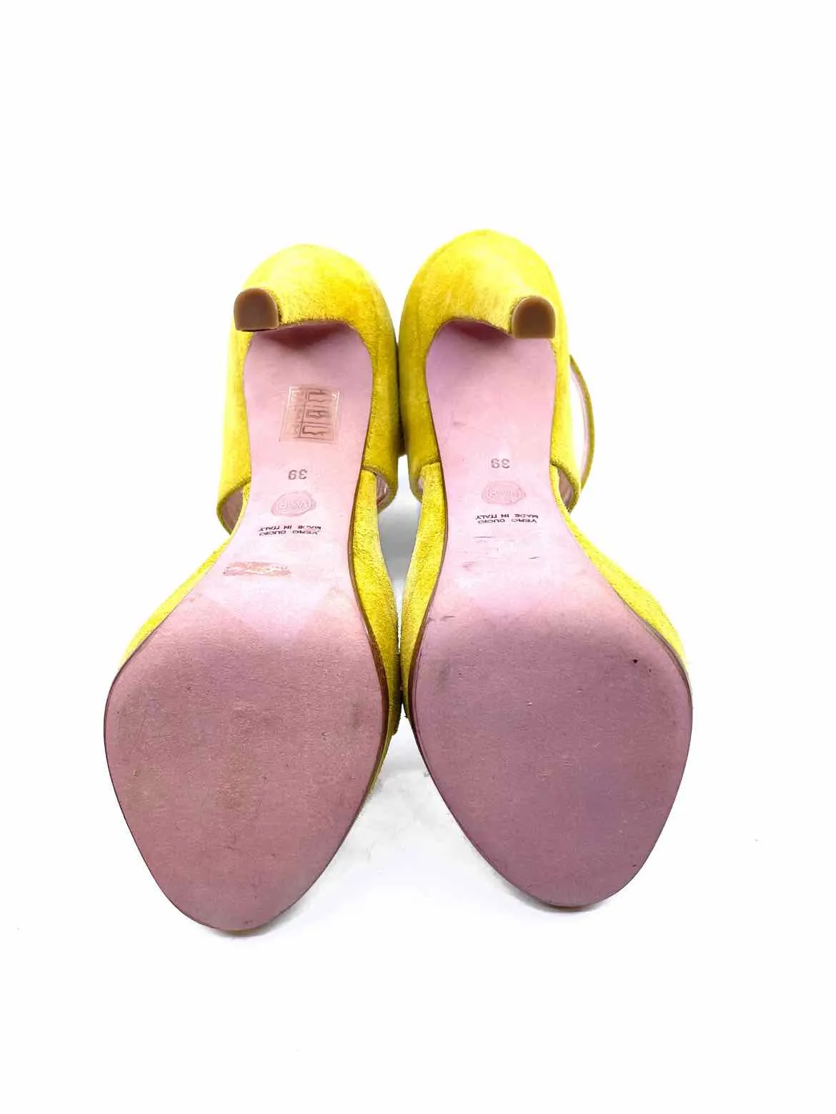 VIKTOR & ROLF Size 8 Yellow Suede Sandals