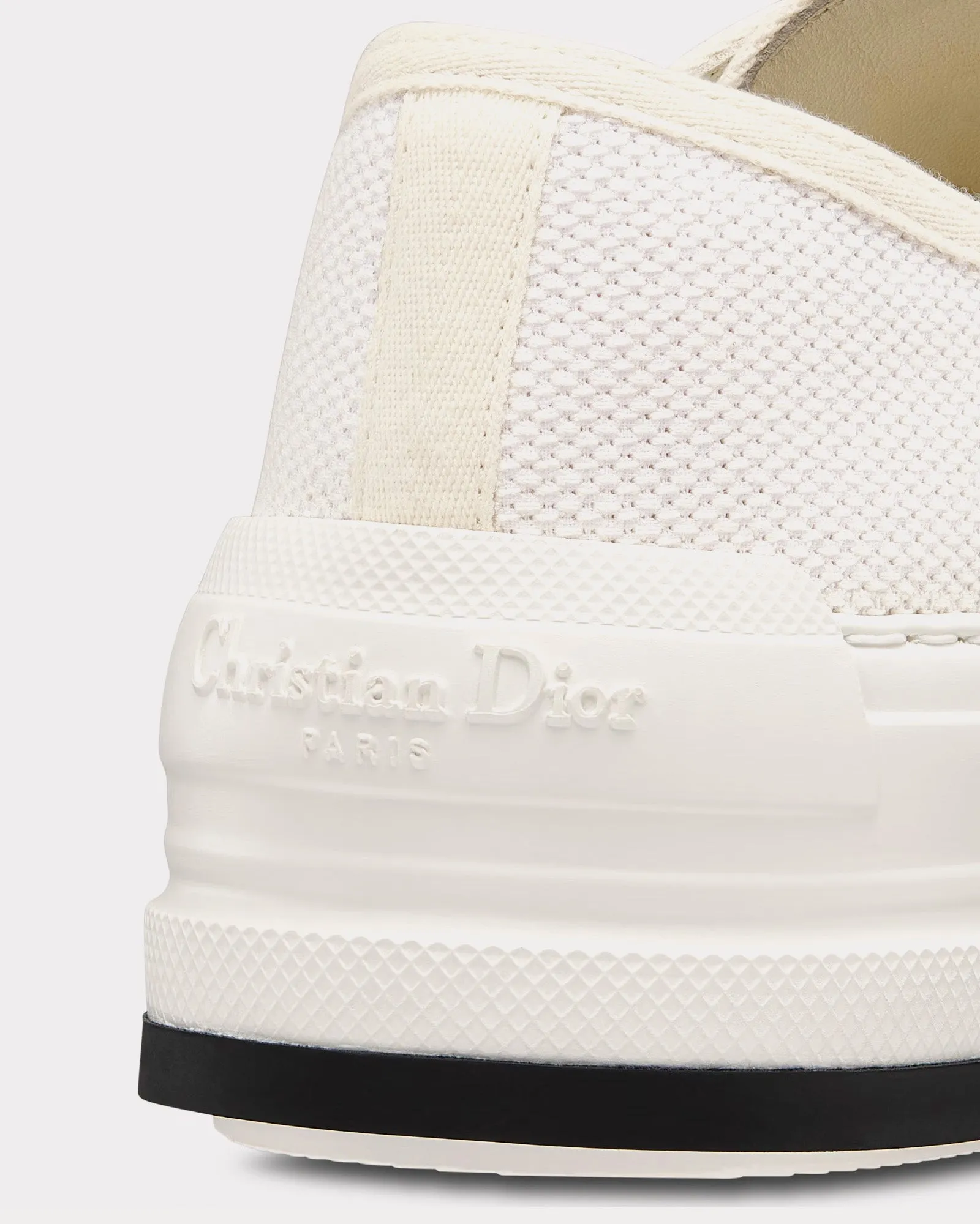 Walk'n'Dior Platform White and Deep Blue Embroidered Cotton Low Top Sneakers