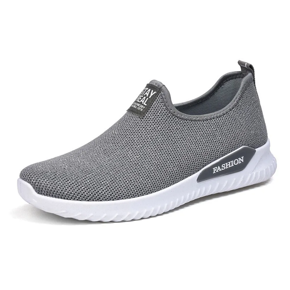 Women Outdoor Running Breathable Mesh Slip On Flat Shoes