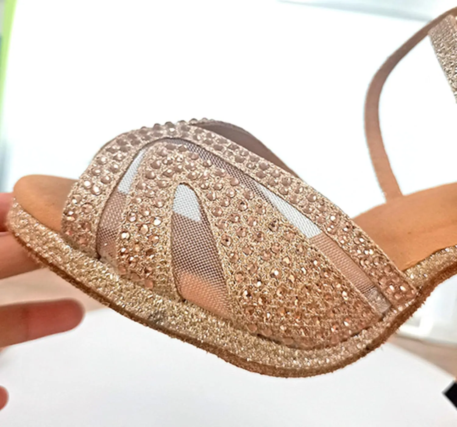 Womens Girls Dance Club Shoes Platform Latin Dancing Heels Glitter Wedding Prom Sandals X502
