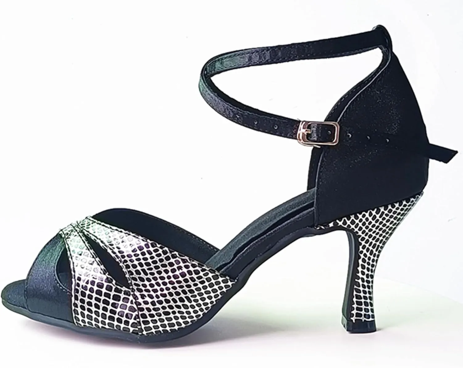 Womens Girls Heeled Dance Shoes 3" Heel Latin Salsa Ballroom Dancing Wedding Party Sandals X508